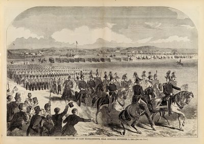 The Grand Review at Camp Massachusetts, Near Concord, September 9, 1859, extrait de Harper