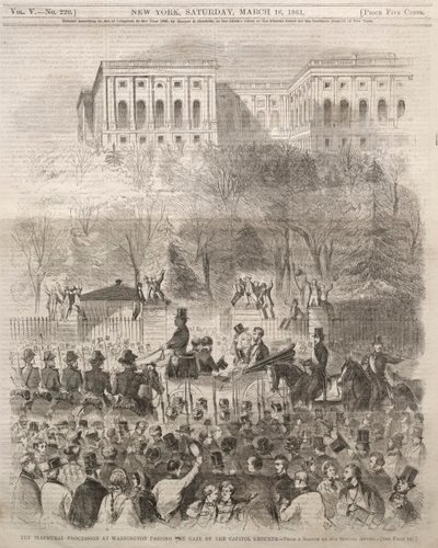Le cortège inaugural à Washington passant la porte des terrains du Capitole, 1861 - Winslow Homer