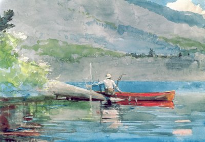 Le canoë rouge, 1884 - Winslow Homer