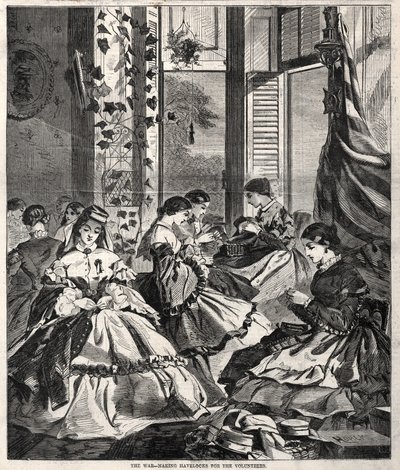 La Guerre - Fabrication de havelocks pour les volontaires, 1861 - Winslow Homer