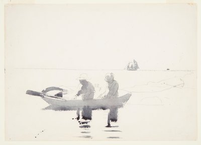 Deux figures dans une barque - Winslow Homer
