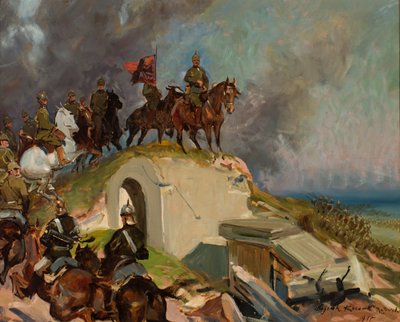 Scène de bataille de la Première Guerre mondiale - Wojciech Kossak