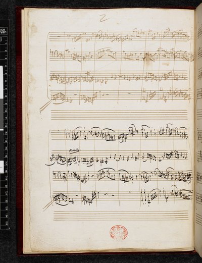 Adagio et fugue en do mineur, K. 546, Add. 28996, f.3v - Wolfgang Amadeus Mozart