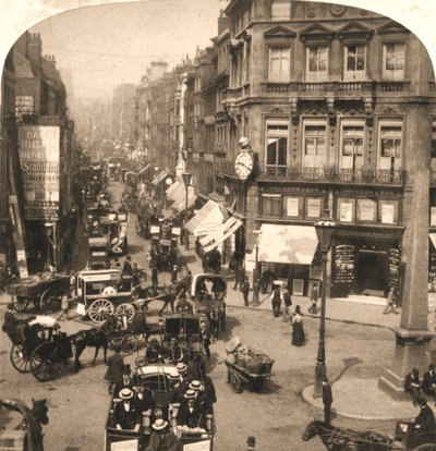 Fleet Street, Londres, 1896 - Works and Sun Sculpture Studios