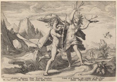 Daphné transformée en laurier - Workshop of Hendrick Goltzius, after Hendrick Goltzius