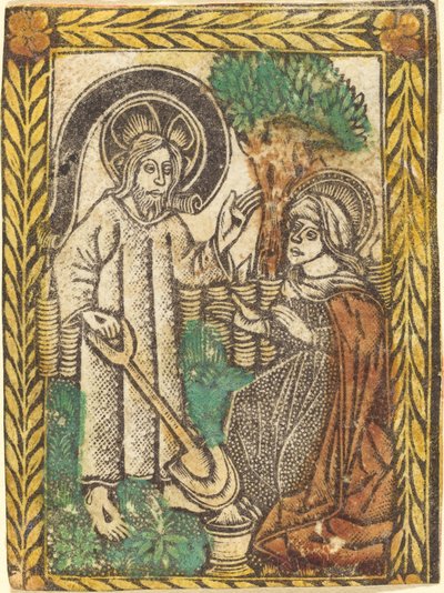 Le Christ apparaissant à la Madeleine en jardinier - Workshop of Master of the Borders with