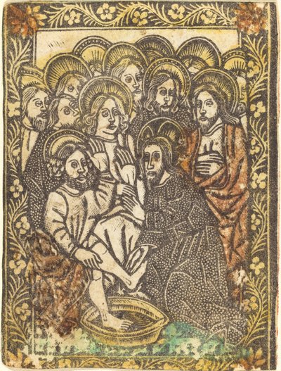 Le Christ lavant les pieds des Apôtres - Workshop of Master of the Borders with