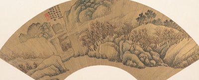 Falaise verte avec érables rouges, 1603 - Wu Bin