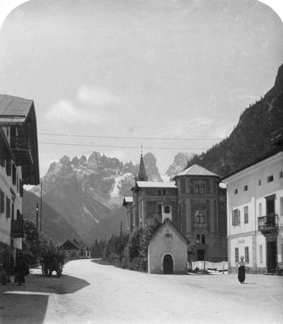 Landro et Monte Cristallo, Tyrol, Italie, vers 1900 - Wurthle and Sons