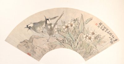 Oiseaux et narcisses, daté 1883 - Xu Xiang