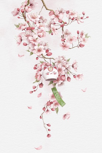 Clochette « Sakura Lucky Cat » - Xuan Thai