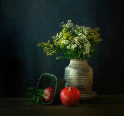Nature morte florale rustique - Yinan F.