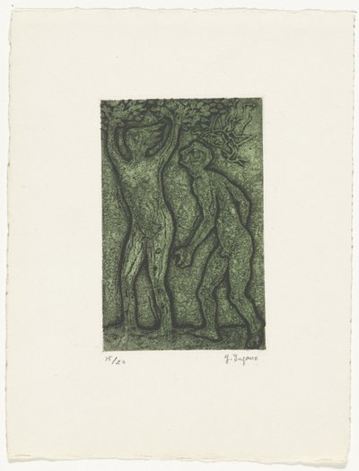 Homme et femme en vert - Yo Sugano (signed by artist)