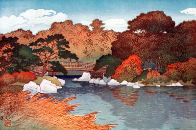 Automne dans le jardin des cent fleurs à Muko-Jima, vers 1900-1950 - Yoshida Hiroshi