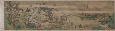 Nettoyage des herbes médicinales dans le ruisseau un jour de printemps, 1703 - Yu Zhiding