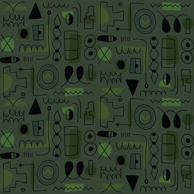 Motif sans couture, 2018 (graphique vectoriel) - Yulia Drobova