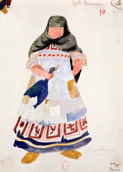 Croquis de costume pour la femme de l