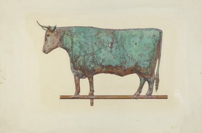 Girouette en forme de bœuf, vers 1941 - Zabelle Missirian