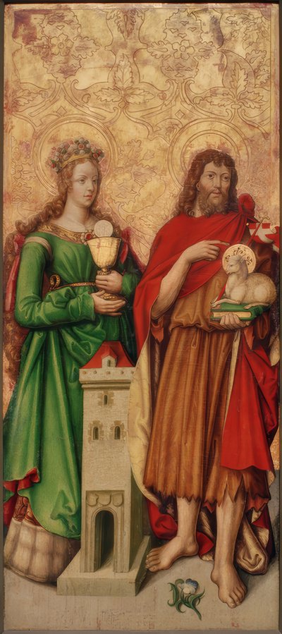 Sainte Barbe et Jean le Baptiste - Zürcher Veilchenmeister
