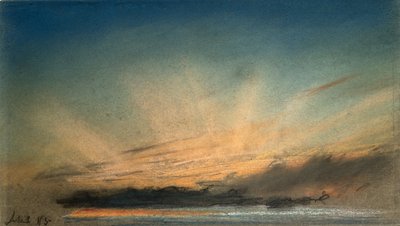 Lueur ambrée avec rayons crépusculaires, septembre 1885 - Frederick (attr. to) Barnard