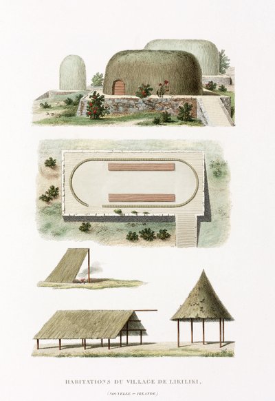 Architecture Bâtiments dans le village de Likiliki - Frederick (attr. to) Barnard