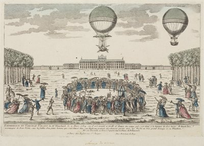 Première ascension en ballon de Blanchard, 2 mars 1784 - Frederick (attr. to) Barnard