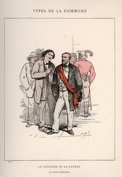 Commune de Paris : costume de LE MINISTRE DE LA GUERRE - LE CITOYEN DELESCLUZE (6) dans « Les Communeux » - Frederick (attr. to) Barnard