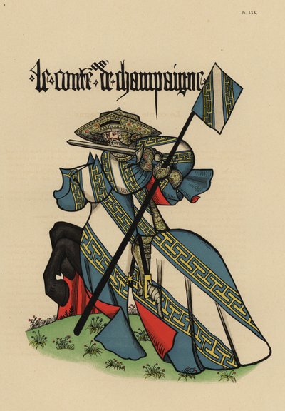 Comte de Champagne, avec étendard - John Pardon