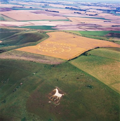 Cercle de culture dans un champ de blé, Milk Hill, Alton Priors, Vale of Pewsey, Wiltshire - Ferdinand Georg Waldmuller