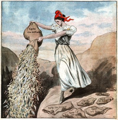 Déficit du budget de la France en 1920 - Ferdinand Georg Waldmuller