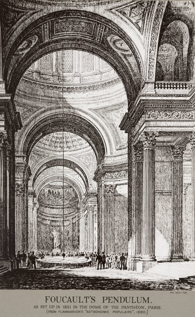 Démonstration du pendule de Foucault au Panthéon, Paris, France - Frederick (attr. to) Barnard
