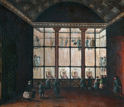 Intérieur de la Morgue à Paris - . .