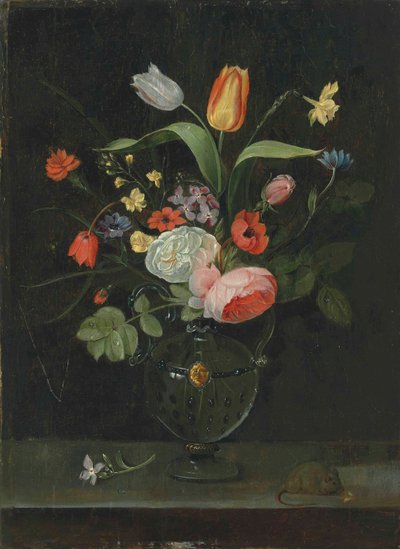 Roses, tulipes, une jonquille et d