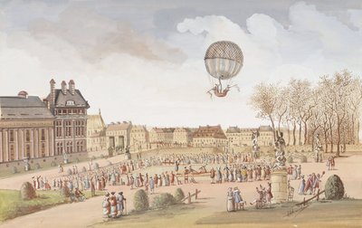 La première ascension en ballon à hydrogène - Frederick (attr. to) Barnard