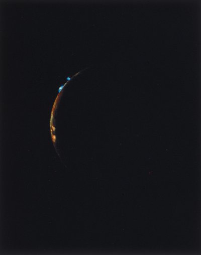 Volcans sur le bord de Io, une des lunes de Jupiter - Ferdinand Georg Waldmuller