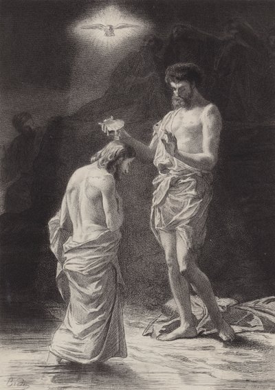 Le baptême du Christ - after Albert Robida