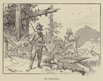 En Californie - after Albert Robida