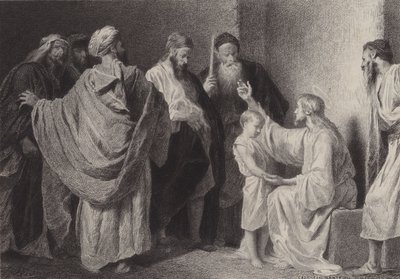 Jésus et un enfant - after Albert Robida
