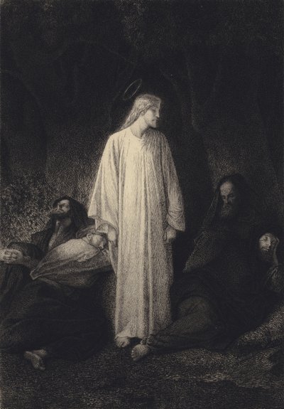 Jésus et les disciples endormis - after Albert Robida
