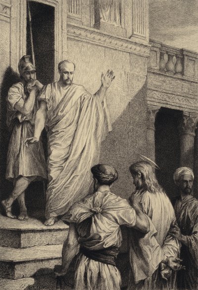 Jésus devant Pilate - after Albert Robida