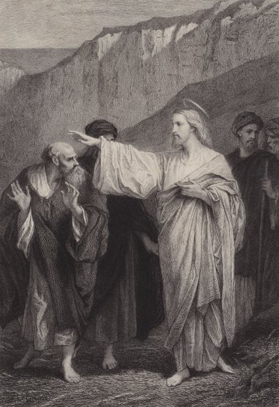 Jésus donne sa charge à Pierre - after Albert Robida