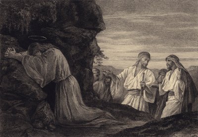 Jésus en prière - after Albert Robida