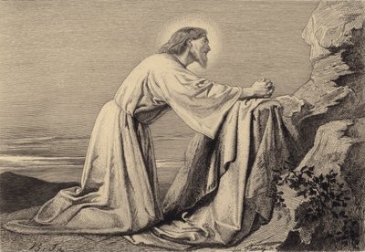 Jésus priant - after Albert Robida