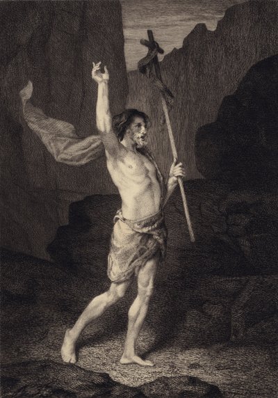 Saint Jean dans le désert - after Albert Robida