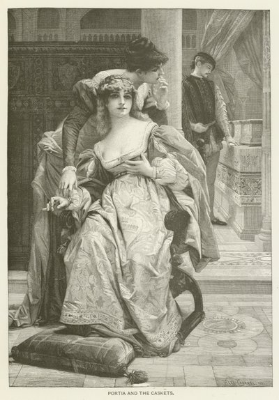 Portia et les coffrets - after Alexandre Cabanel