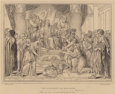 Le jugement de Salomon, 1 Rois - after Antoine Coypel