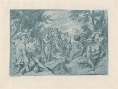 Le concours musical entre Apollon et Pan - after Bartholomaeus Spranger Andrea Scacciati