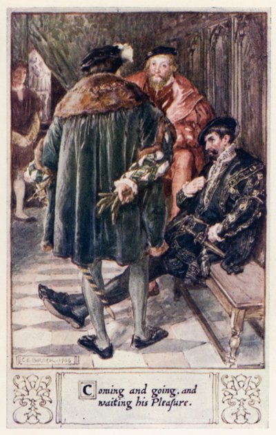 Allant et venant, et attendant son plaisir - after Charles Edmund Brock