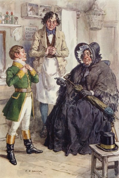Illustration pour Martin Chuzzlewit - after Charles Edmund Brock