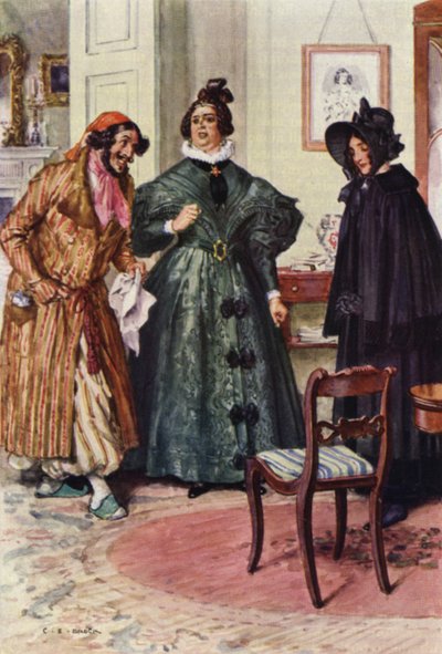 Illustration pour Nicholas Nickleby - after Charles Edmund Brock